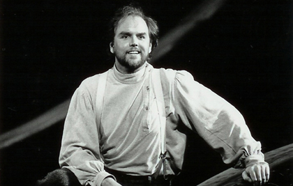 Anthony Michaels-Moore as The Foresterin Janáček's <em>The Cunning Little Vixen</em> at the Royal Opera House, Covent Garden, 1994